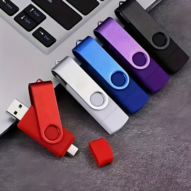 2026 New Type C High Speed USB Flash Drive OTG Pen Drive 128MB Black For Laptop Desktop Expansion Data Photo Video Music Storage Smartphone Storage Business Gift Fashionable Design - Image 4