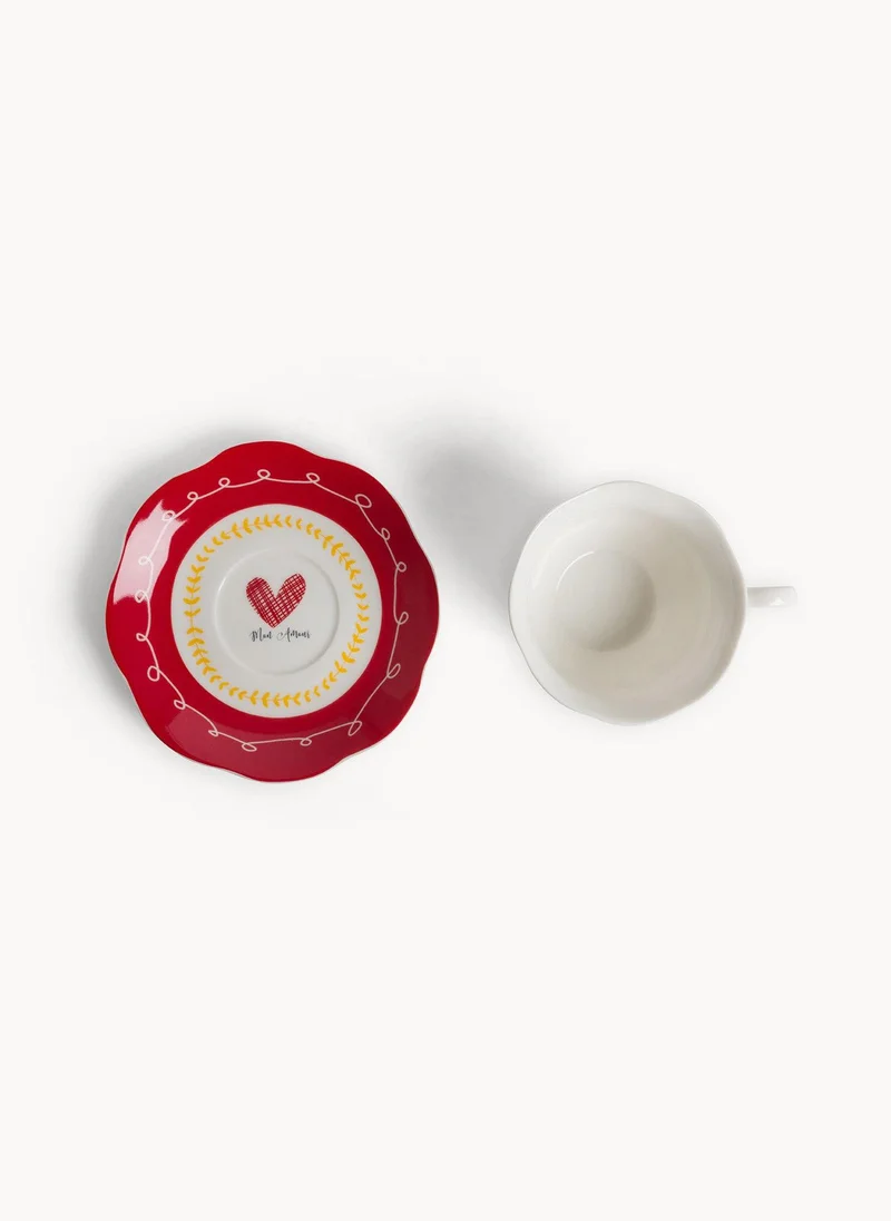 Simply Kitchen Mon Amour Bone China Tea Cup Elegant Design