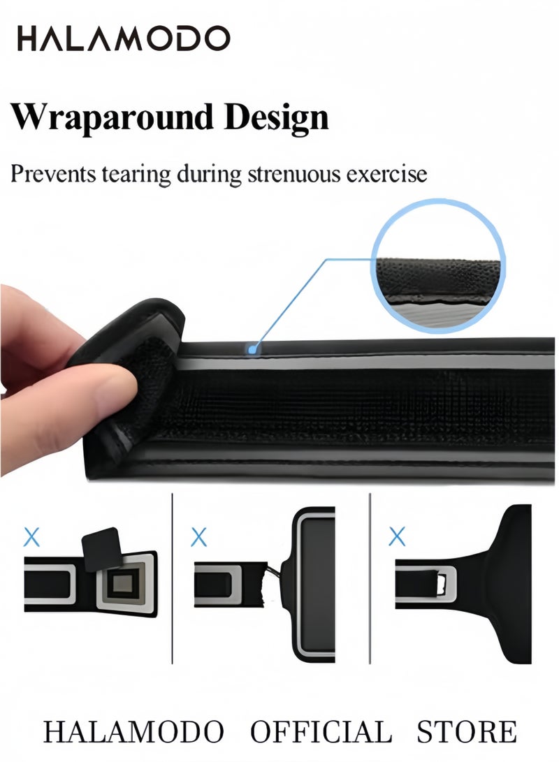 HALAMODO Running Armband Cell Phone Armband for iPhone 14 13 Pro 14 Plus 12 11 XR XS, Galaxy S20/S10 Water Resistant Sports Phone Holder Case & Zipper Slot Car Key Holder for 6.5 inch Phone - Image 4