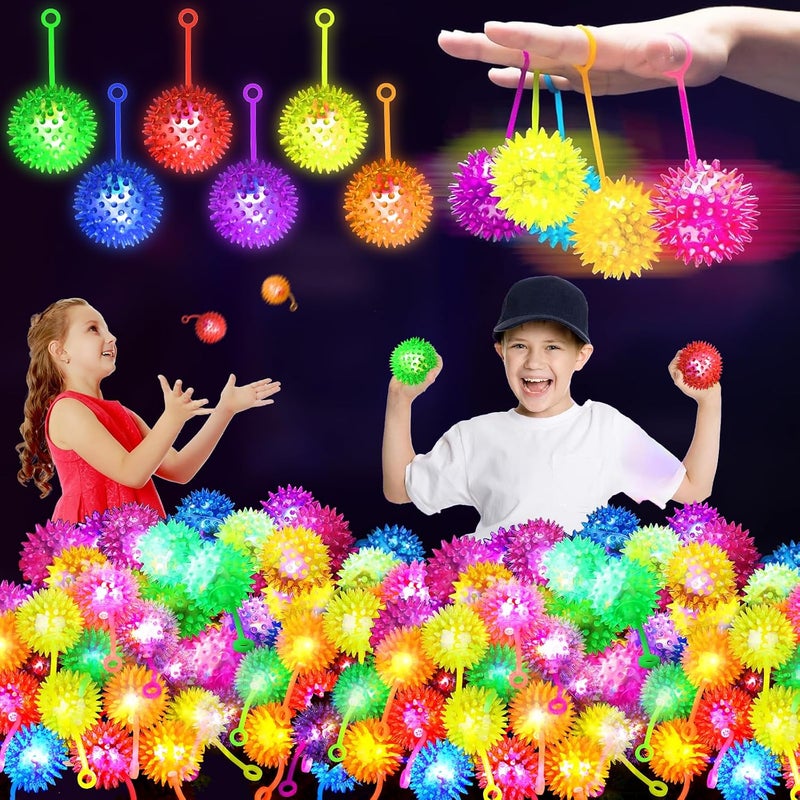 SHQDD 12 PCS Light up Ball, Bouncy Balls for Kids, Balls for Toddlers 1-3, 2.2inch Sensory Stress Ball, Flashing Squeaky for 4th of July Party Favors, Classroom Prizes, Prizes for Kids, Student Gifts - Image 2