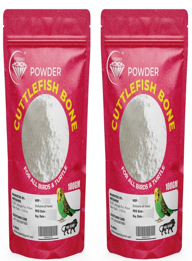 مسحوق عظام الحبار الممتاز من نيتيشري®، 200 غرام، حبيبات عظام الحبار، مكمل كالسيوم طبيعي للطيور، مناسب للعصافير، الببغاوات الأسترالية، الببغاوات الصغيرة، طيور الحب، الكوكاتيل، الببغاء الرمادي الأفريقي، المكاو، الكوكاتو، عبوة من قطعتين - Image 1