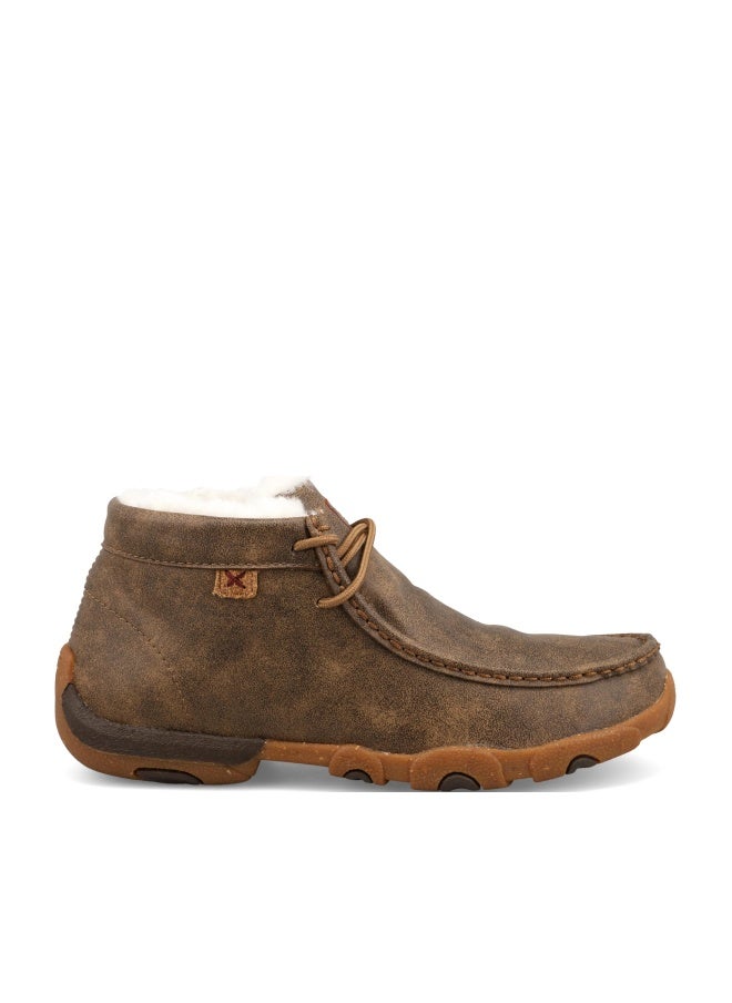 Twisted X Women's Chukka Driving Moc, Moc Toe, Bomber & Fur Lining, 8 M - Image 1