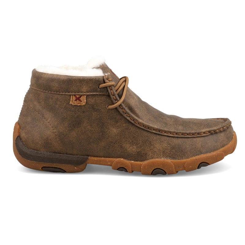 Twisted X Women's Chukka Driving Moc, Moc Toe, Bomber & Fur Lining, 8 M - Image 4