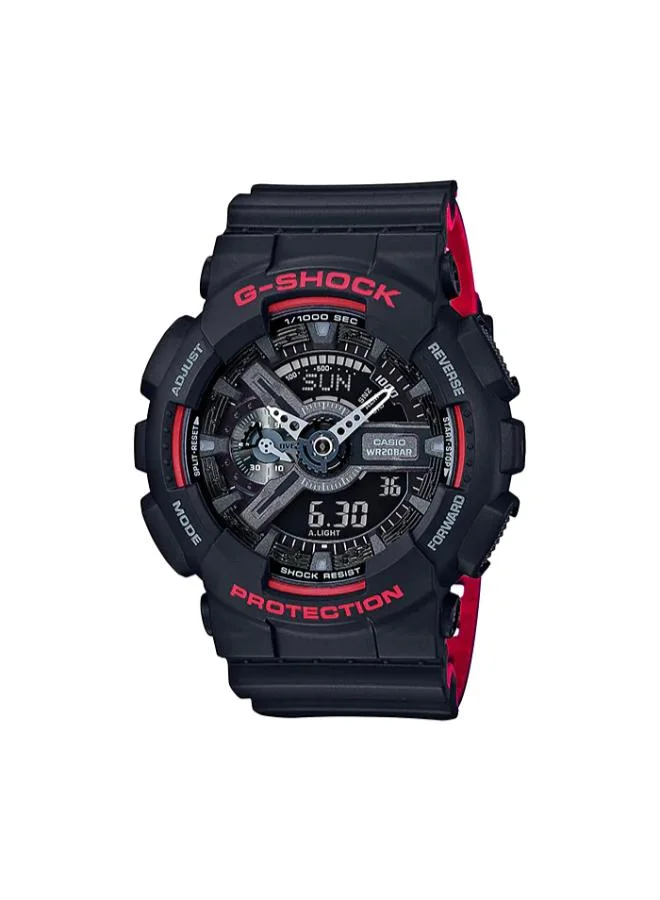 جي شوك Men's Analog-Digital Display Watch With Two Tone Resin Strap - GA-110HR-1ADR