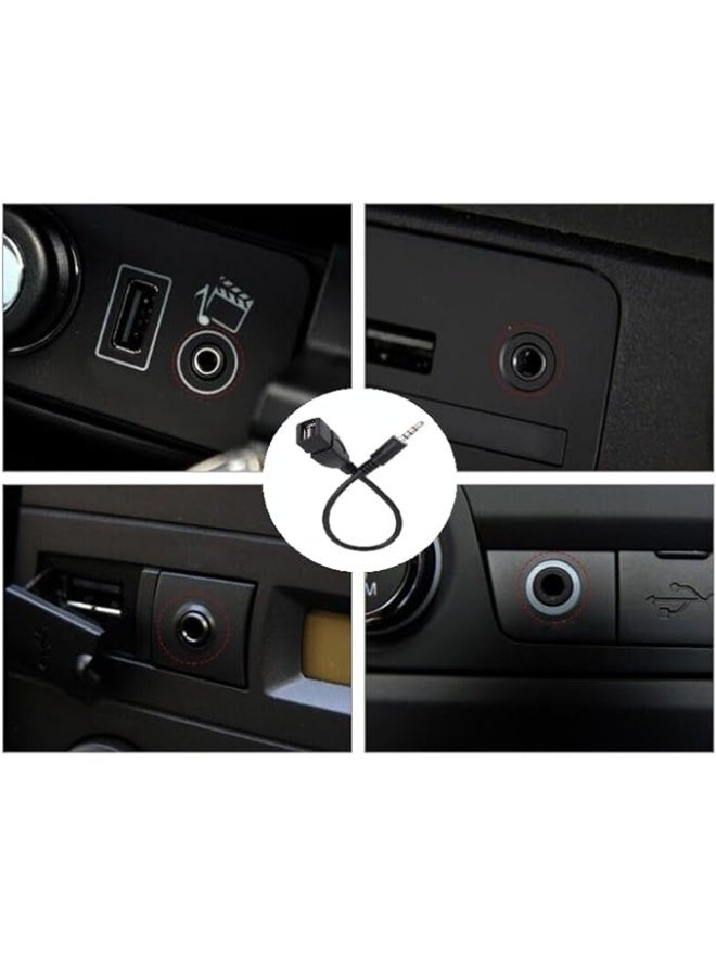 كابل تحويل الصوت للسيارة – AUX إلى USB بطول 15 سم/ اسود - Image 5