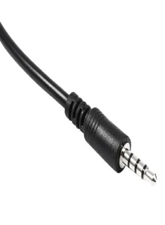 كابل تحويل الصوت للسيارة – AUX إلى USB بطول 15 سم/ اسود - Image 4