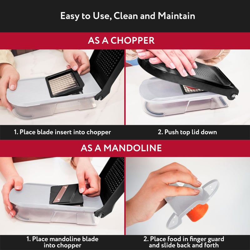 Fullstar مفرمة الخضار فولستار، قاطع الجبن، مفرمة الطعام، قاطع الخضار، قاطع البصل، مفرمة الخضار مع حاوية، قاطع مانولين ومبشرة جبن (6 في 1 - أبيض) - Image 4