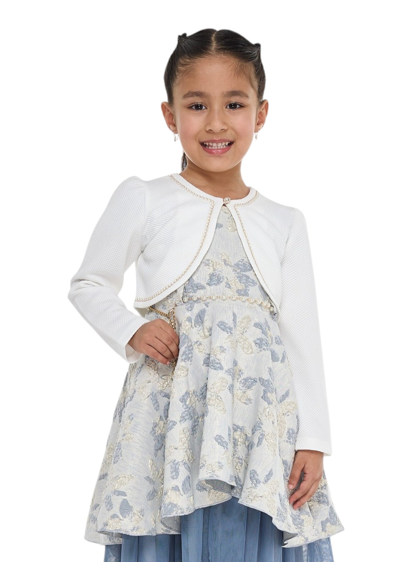 victor and jane Girls Cardigans - White