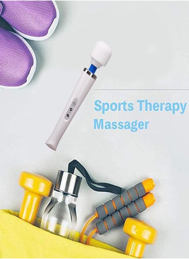 Soft Silicone Massager Comfortable Massager 10 Vibration Modes Vibrating Massager White