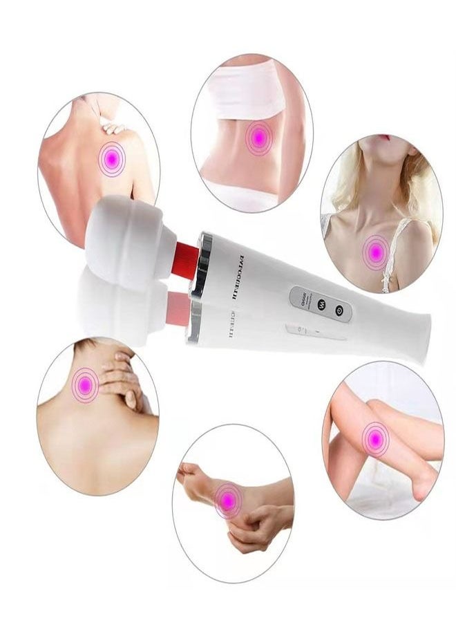 Soft Silicone Massager Comfortable Massager 10 Vibration Modes Vibrating Massager White