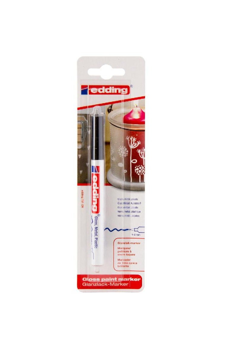 Edding 751 Paint Marker 1 - 2 mm Round Tip Black 
