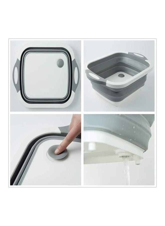 Multifunction Foldable Dishwasher Cutting Board White/Grey 40cm - Image 2
