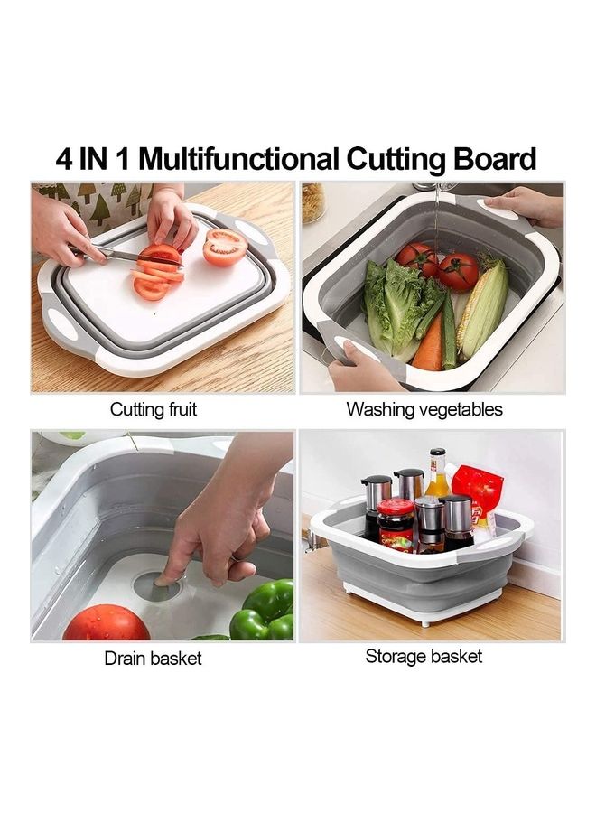 Multifunction Foldable Dishwasher Cutting Board White/Grey 40cm - Image 4