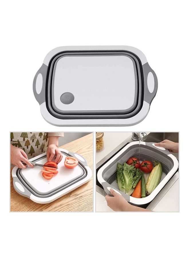 Multifunction Foldable Dishwasher Cutting Board White/Grey 40cm - Image 3