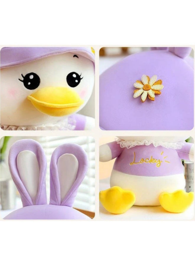 Cuddles Adorable Marshmallow  Duck With Funky Cap Plush Stuffed Animal Toy 20cm-Blue - Image 5