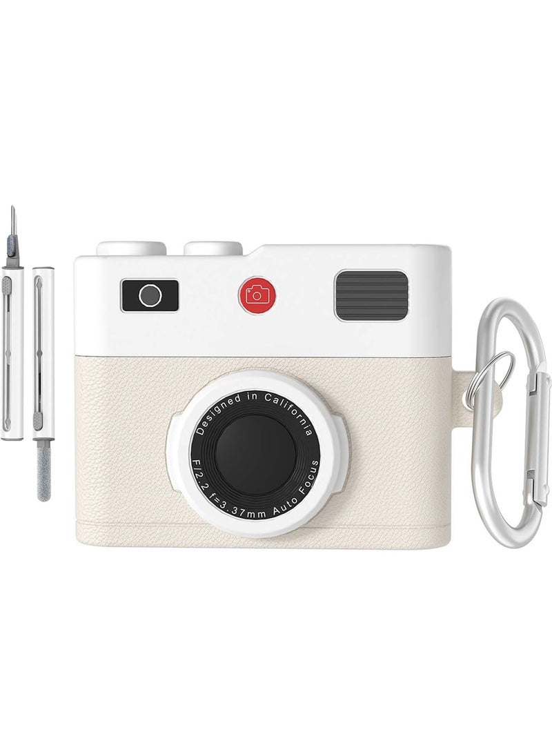 روك بو مناسبة ل airpods 4 ( الجيل الرابع ) حالة ، مع سلسلة المفاتيح وتنظيف كيت ، لطيف الكرتون بارد airpods 4 حالة ، airpods 4 الرجعية كاميرا 3D حالة واقية سيليكون  - Image 1