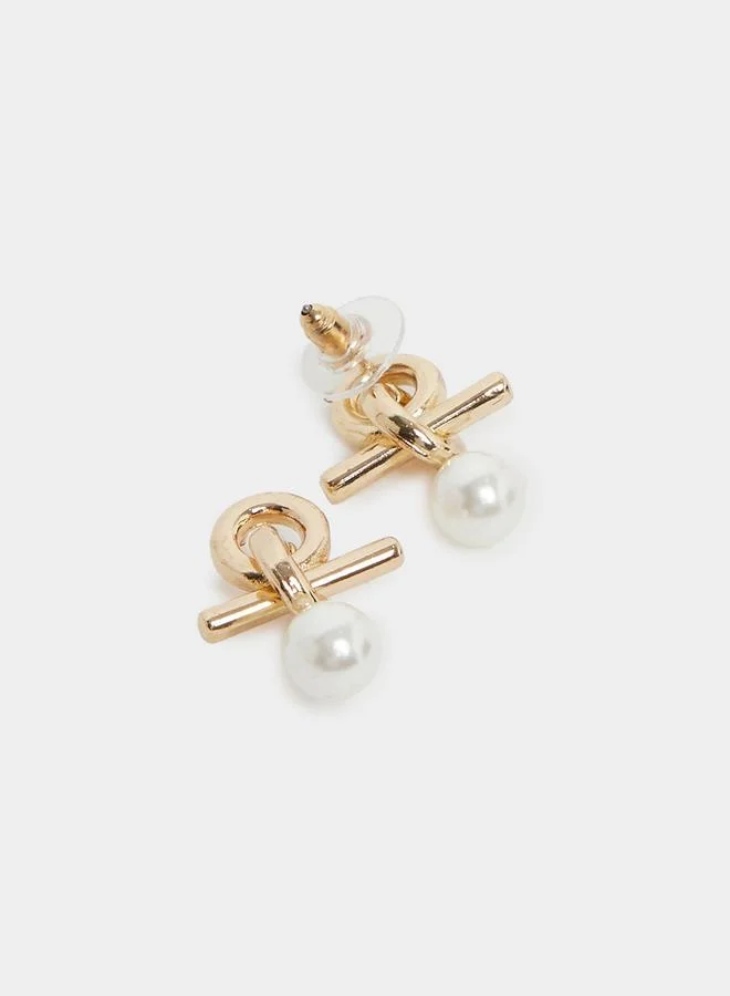 Styli Styli Embellished Faux Pearl Earrings