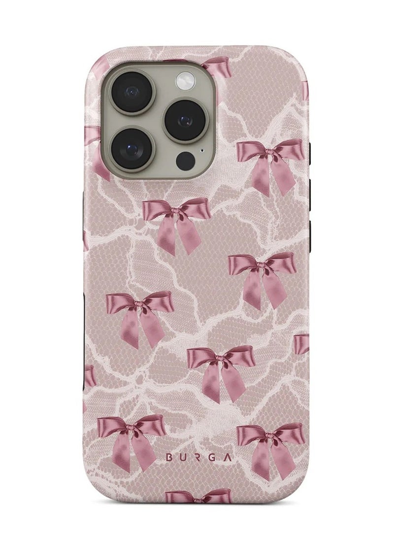 BURGA iPhone 16 pro Case, 2 Piece Hard Shell + TPU Silicone Interior, Shock Absorption, All Port Accessible, Raised Bezel For Screen & Camera Protection, Never Fading HQ Print,Ballerina - Image 1
