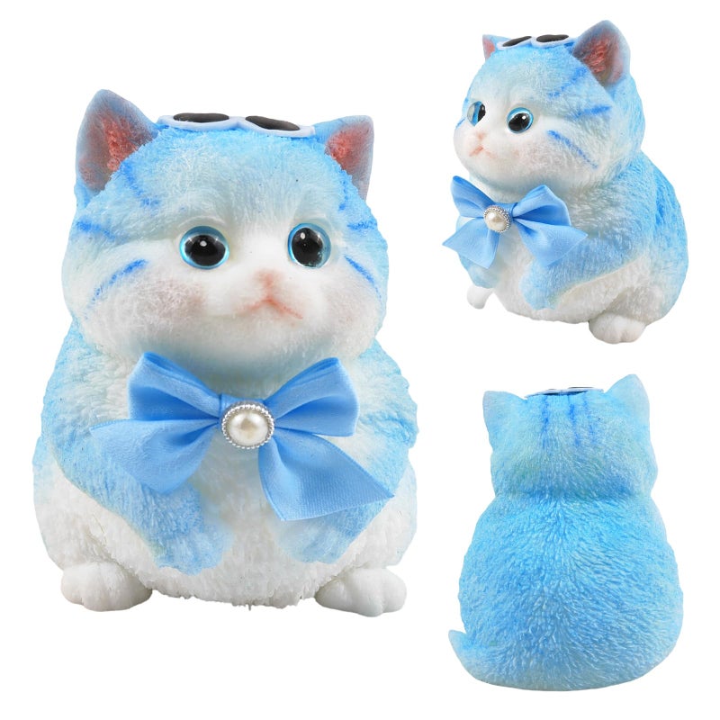QOUXZ Big Hand Painted Cat Squishy Toys Large Cute Ultra Soft Kitty Squeeze Fidget Toys For Stress Relief  Kawaii Squishies Sticky Animal Toys For Adults Kids Decompression Sensory Balls Toys For Autism - Image 1