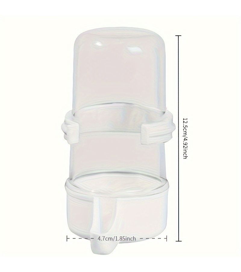 3pcs 1 Set White Bird Water Dispensers And Feeders Suitable For Parakeets Finches Small Pet Drinking Bottles Feeding Supplies - Image 2