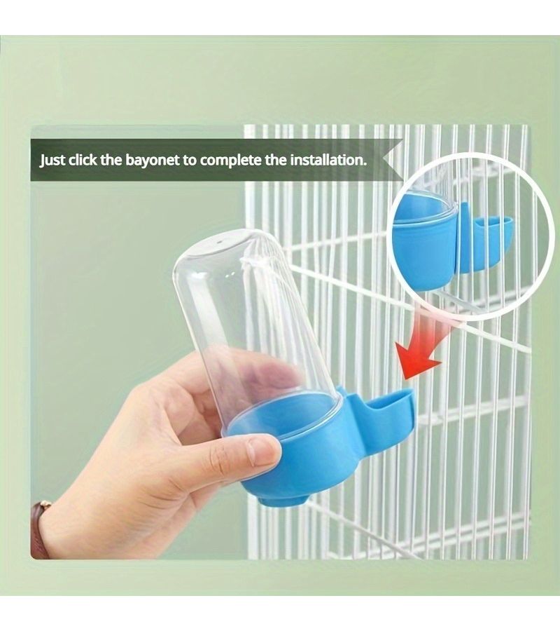 3pcs 1 Set White Bird Water Dispensers And Feeders Suitable For Parakeets Finches Small Pet Drinking Bottles Feeding Supplies - Image 5