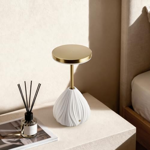 RONDURE 10.6" Ceramic Cordless Table Lamp, Portable Rechargeable Table lamp, Touch Dimmable Warm Ambient Lighting for Living Room, Bedroom, Dining Room, Fast Charging & Long Lasting - Image 5