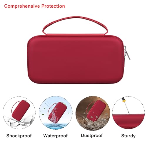 Elonbo Carrying Case for Casio fx-CG50 PRIZM/fx-9750GIII Color Graphing Calculator/ 991ES Plus/ 991CW/ 115ES Plus/ 300ES/ 300MS Standard Advanced Scientific Calculator, Mesh Pocket Fits Cable, Red - Image 3