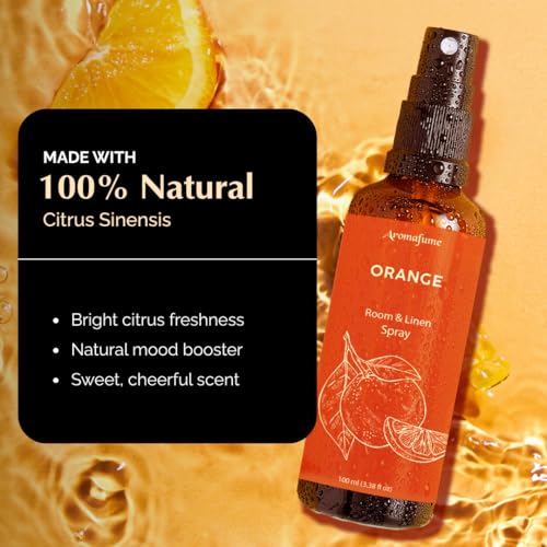 Aromafume Orange Room Linen Pillow Spray by Aromafume 100ml338 fl oz with Pure Orange Essential Oil Aromatherapy Spray Mist for Bedding Fabrics - Image 3
