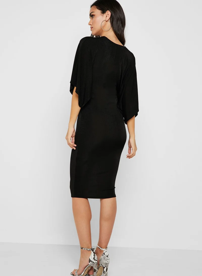 NEW LOOK Front Twisted Kimono Sleeve Dress