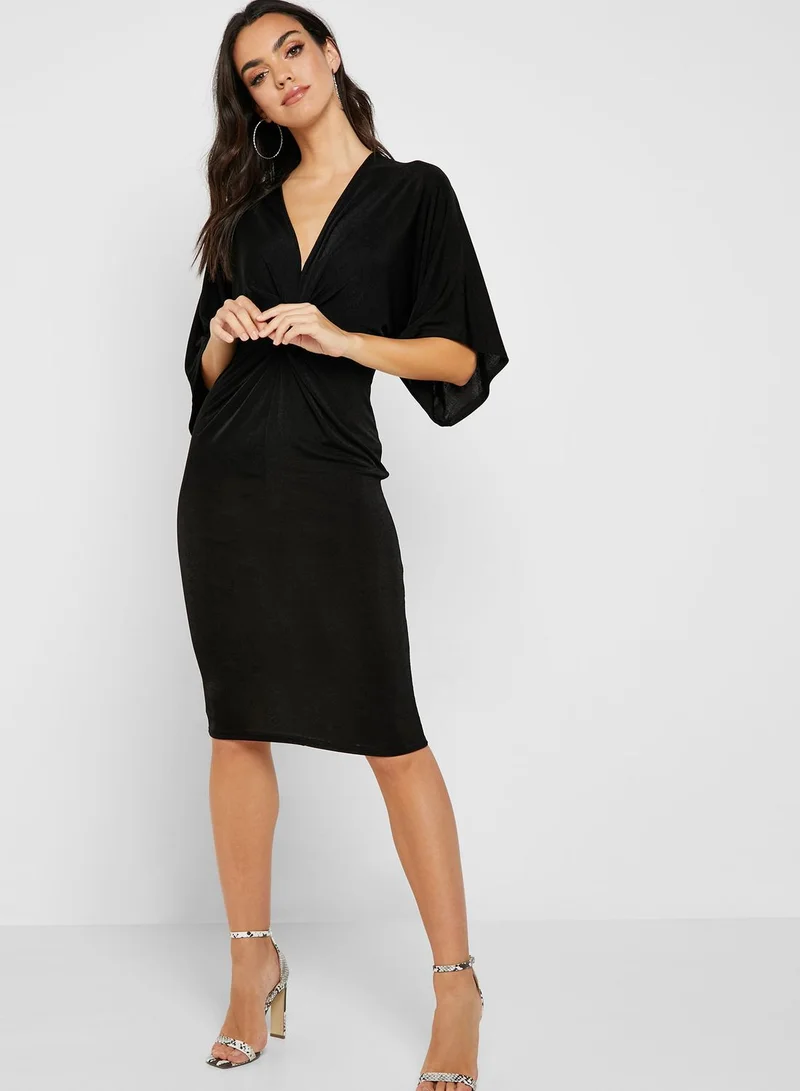 NEW LOOK Front Twisted Kimono Sleeve Dress