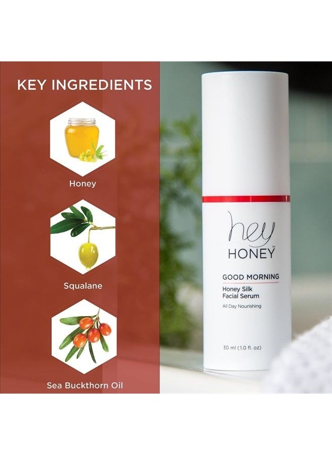 Hey Honey - Good Morning Honey Silk Facial Serum | Daily Moisturizer, Replenishes and Protects Skin | Doubles As An Active Moisturizing Makeup Primer | 1 oz - Image 1