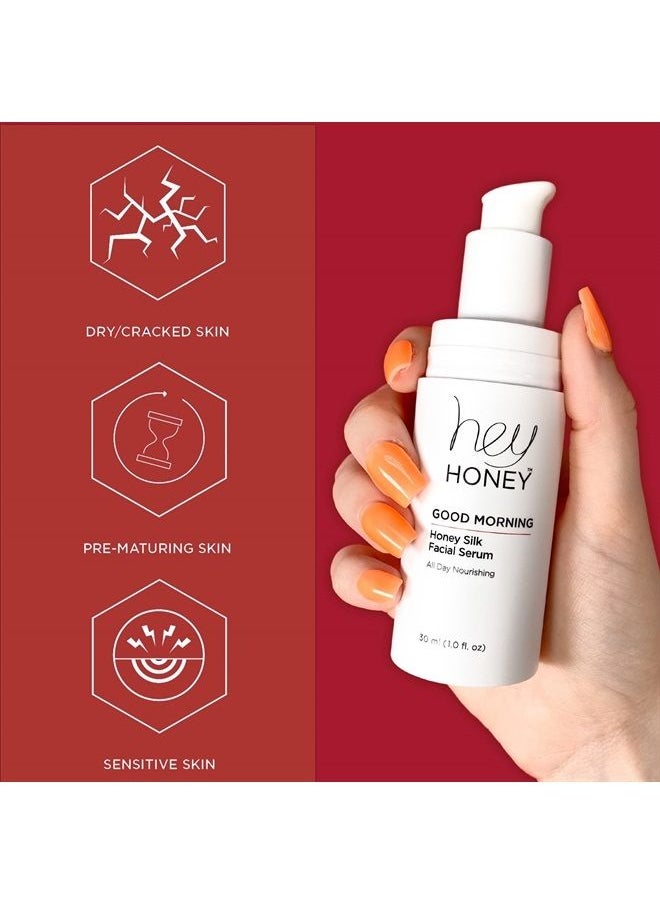 Hey Honey - Good Morning Honey Silk Facial Serum | Daily Moisturizer, Replenishes and Protects Skin | Doubles As An Active Moisturizing Makeup Primer | 1 oz - Image 1