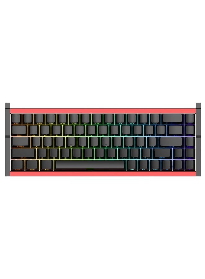 IROK MG68ACE 68 Keys Wired Magnetic Switch Keyboard, Aluminum Alloy Body, 8K Low Latency, Hot Swappable ARGB, Web Driver,Rapid Trigger Customizable Gaming Keyboard(Black Red) - Image 1
