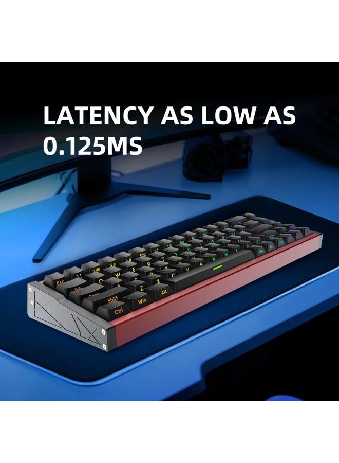 IROK MG68ACE 68 Keys Wired Magnetic Switch Keyboard, Aluminum Alloy Body, 8K Low Latency, Hot Swappable ARGB, Web Driver,Rapid Trigger Customizable Gaming Keyboard(Black Red) - Image 5