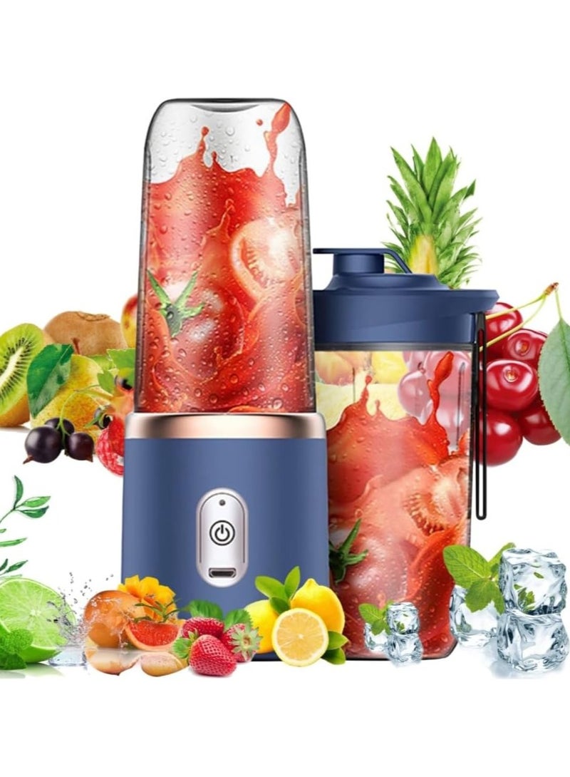 Portable Small Electric Juicer Stainless Steel Blade Juicer Cup Juicer Fruit Automatic Smoothie Blender Kitchen Tool  - Image 1