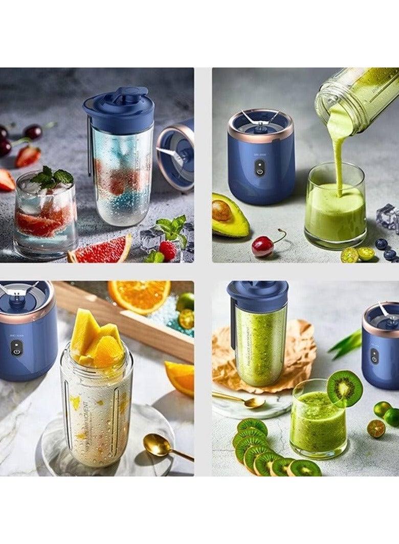 Portable Small Electric Juicer Stainless Steel Blade Juicer Cup Juicer Fruit Automatic Smoothie Blender Kitchen Tool  - Image 5