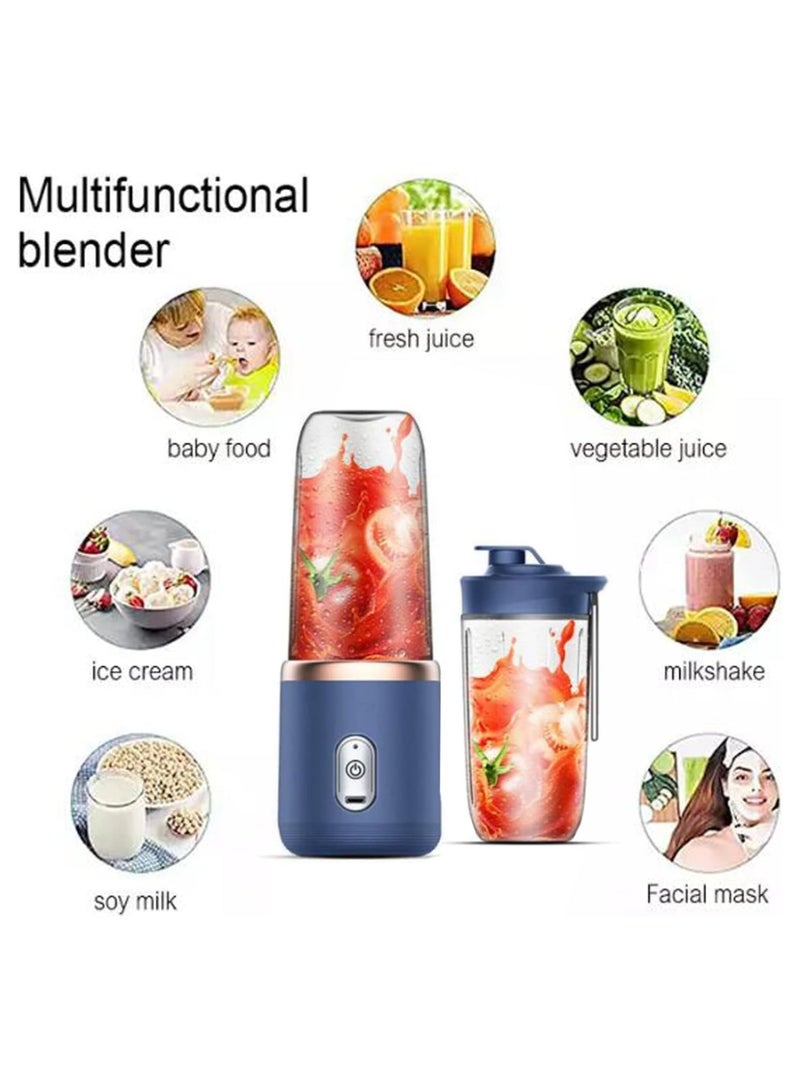 Portable Small Electric Juicer Stainless Steel Blade Juicer Cup Juicer Fruit Automatic Smoothie Blender Kitchen Tool  - Image 4