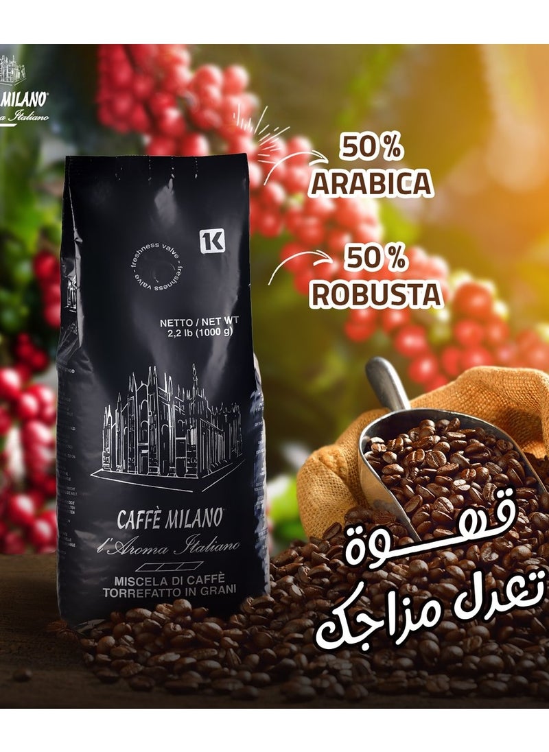 ECO - Whole bean coffee with cream 50/50 from Cafe Milano - Image 1