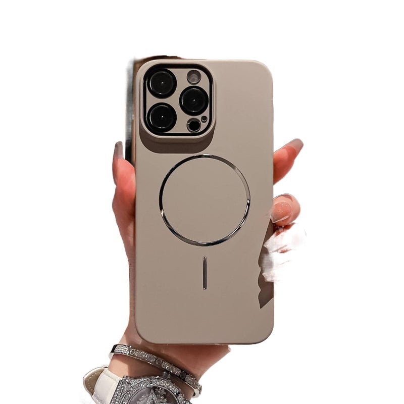 PC MagSafe Case for iPhone 12 Pro with Drop Protection and Anti-Fingerprint plus Shockproof plus Magnetic plus Lens Protector in Titanium Grey - Image 1