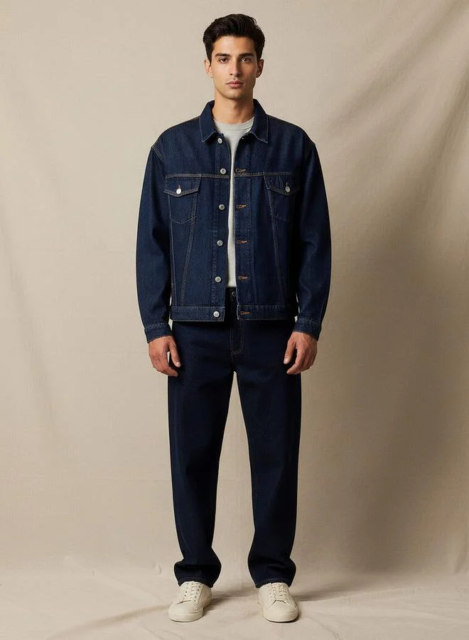 Lee Cooper Lee Cooper Men Regular Fit Denim Trucker Jacket