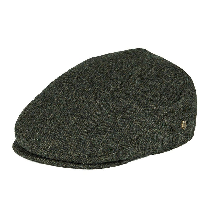 VOBOOM Men's Herringbone Flat Ivy Newsboy Hat Wool Blend Gatsby Cabbie Cap (Army Green, 7 3/8) - Image 1