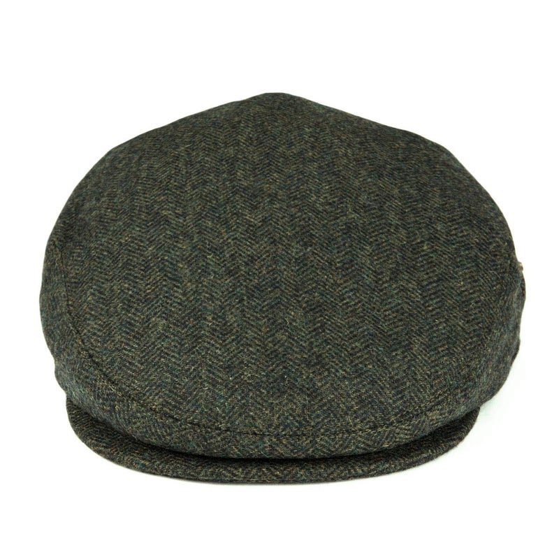 VOBOOM Men's Herringbone Flat Ivy Newsboy Hat Wool Blend Gatsby Cabbie Cap (Army Green, 7 3/8) - Image 3