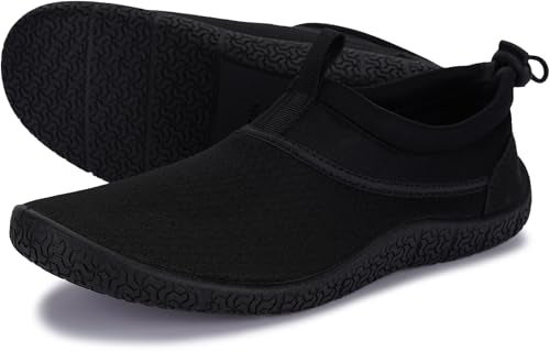 WHITIN Water Shoes for Women Quick Dry Barefoot Aqua Socks Minimalist Comfort Swim Surfing Beach Athletic Non Slip Sport Boating Running River Sneaker All Black - Image 1