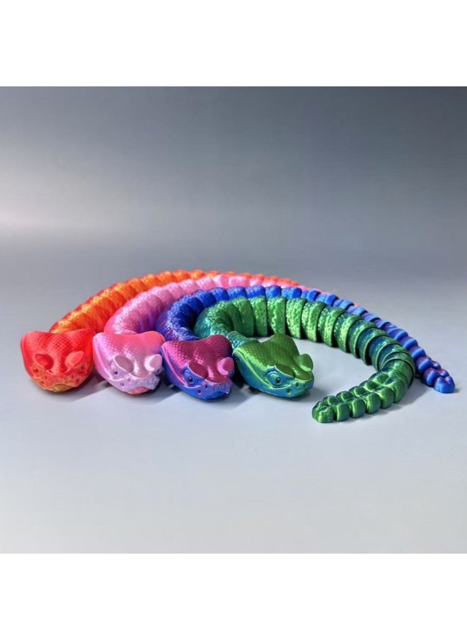 3D Printing Rattlesnake Toys Viper Children's Gift Creative Full Body Active Explosions Printing Rattlesnake-Color:Candy Color (random Color)-Specifications:29cm Long  - Image 4