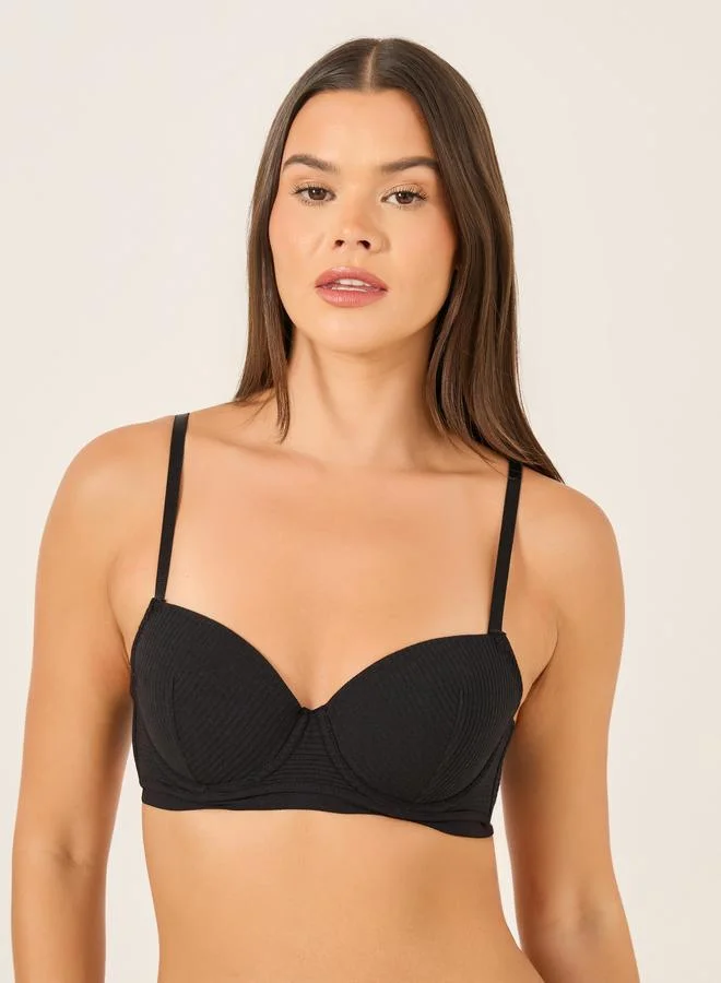 Take Two Take Two Solid Padded Wired Push Up Bra