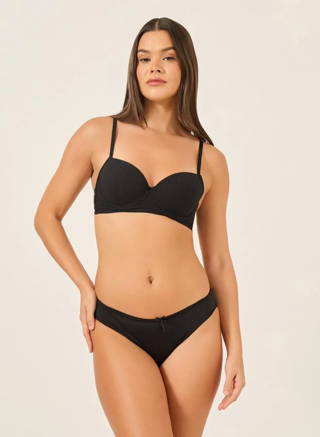 Take Two Take Two Solid Padded Wired Push Up Bra