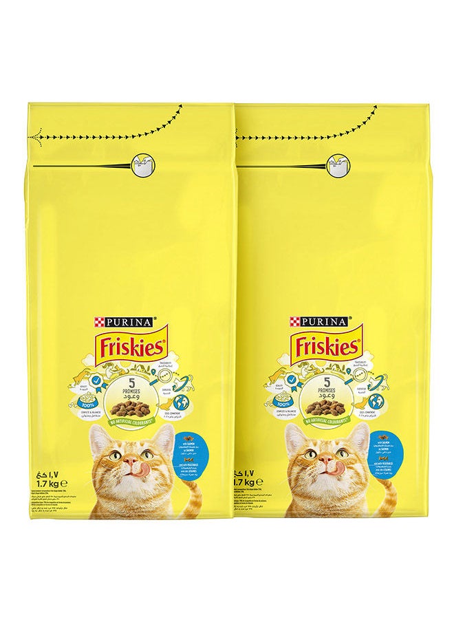 PURINA - Friskies With Salmon And Vegetables Pack Of 2 Multicolour 1.7kg - Image 1