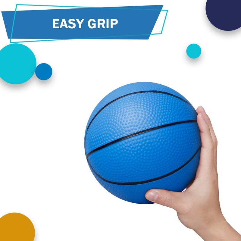 Dilabnba 6 INCH Rubber Basketball, Colorful Kids Mini Toy Ball, Children's Basketballs with Pump, Indoor Outdoor Fun Sports for Kids and Adults(7 Pack) - Image 4