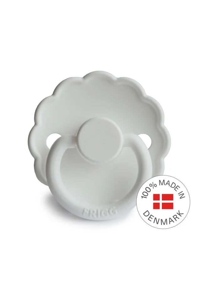 FRIGG Daisy Silicone Baby Pacifier 0-6M 1-Pack Bright White - Size 1