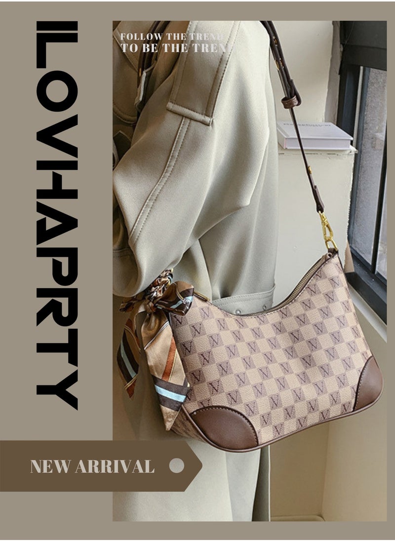 ILovhaprty Shoulder Bags for Women Cute Hobo Bag, Leather Tote Bag For Women, Slouchy Bag,Hobo Purse,Large Hobo Bags With Zipper  - Image 1
